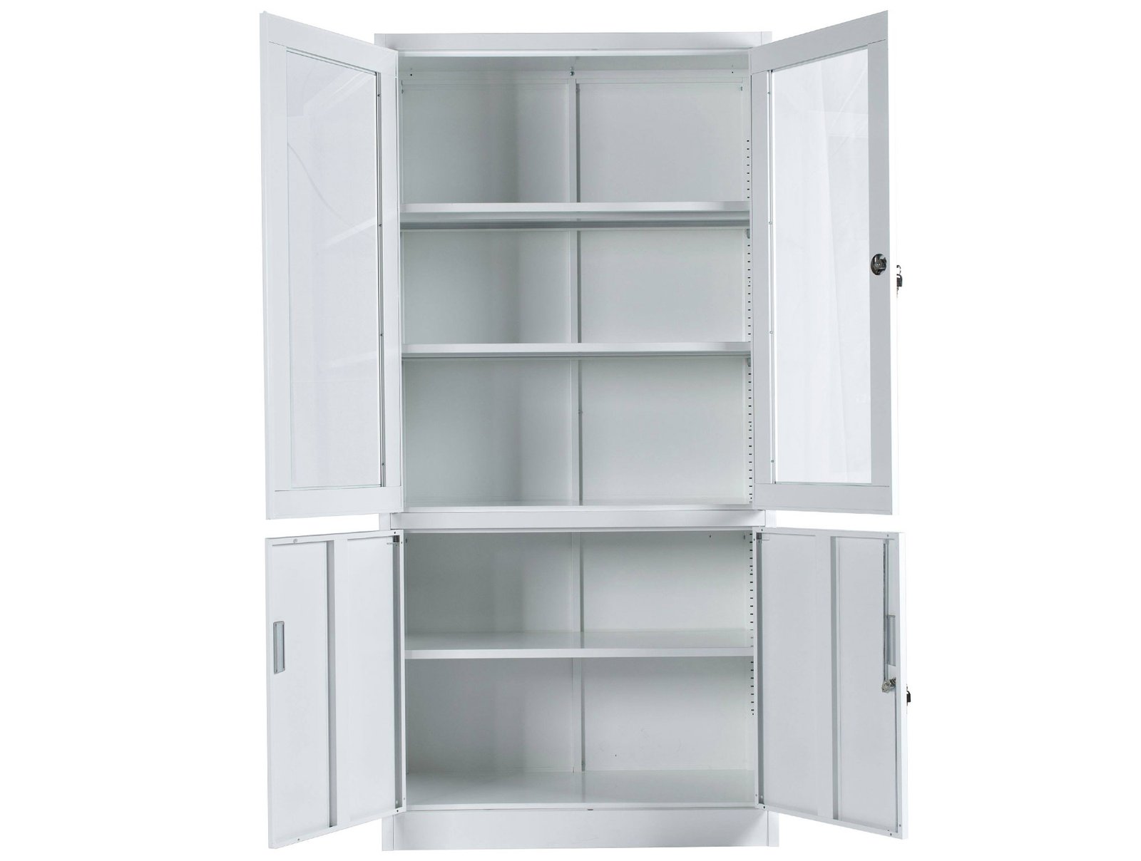 Armoire métallique à 2 portes vitrées