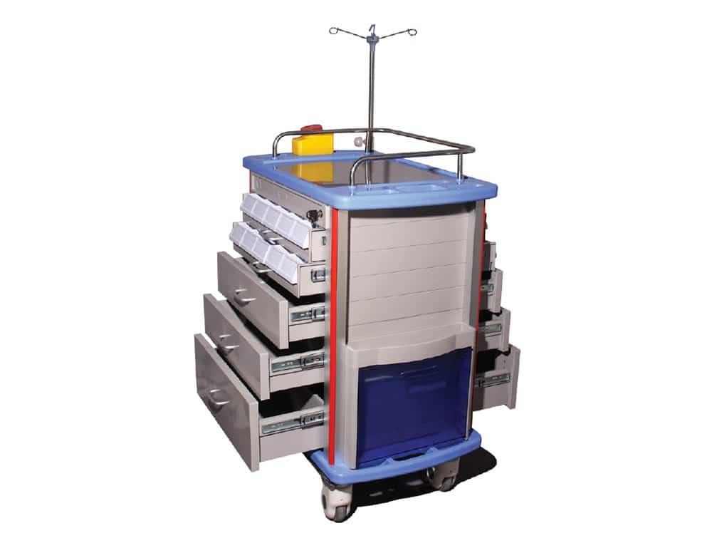 Chariot à médicaments à 5 tiroirs
