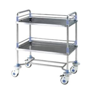 Chariot en Inox à 2 plateaux et joints en ABS