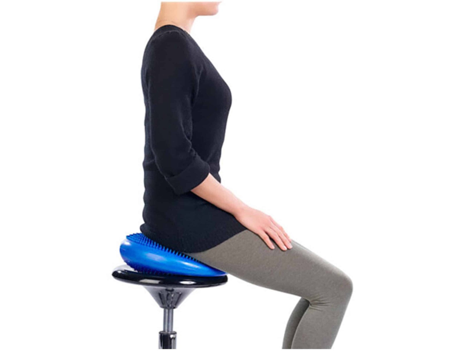 Coussin d'équilibre gonflable bleu