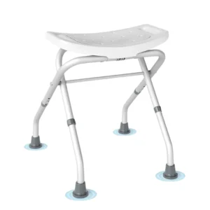 Chaise de douche sans dossier pliable Aluminium