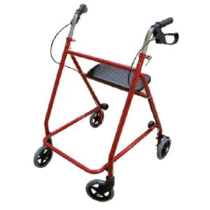 Rollator 4 roues en acier avec siège