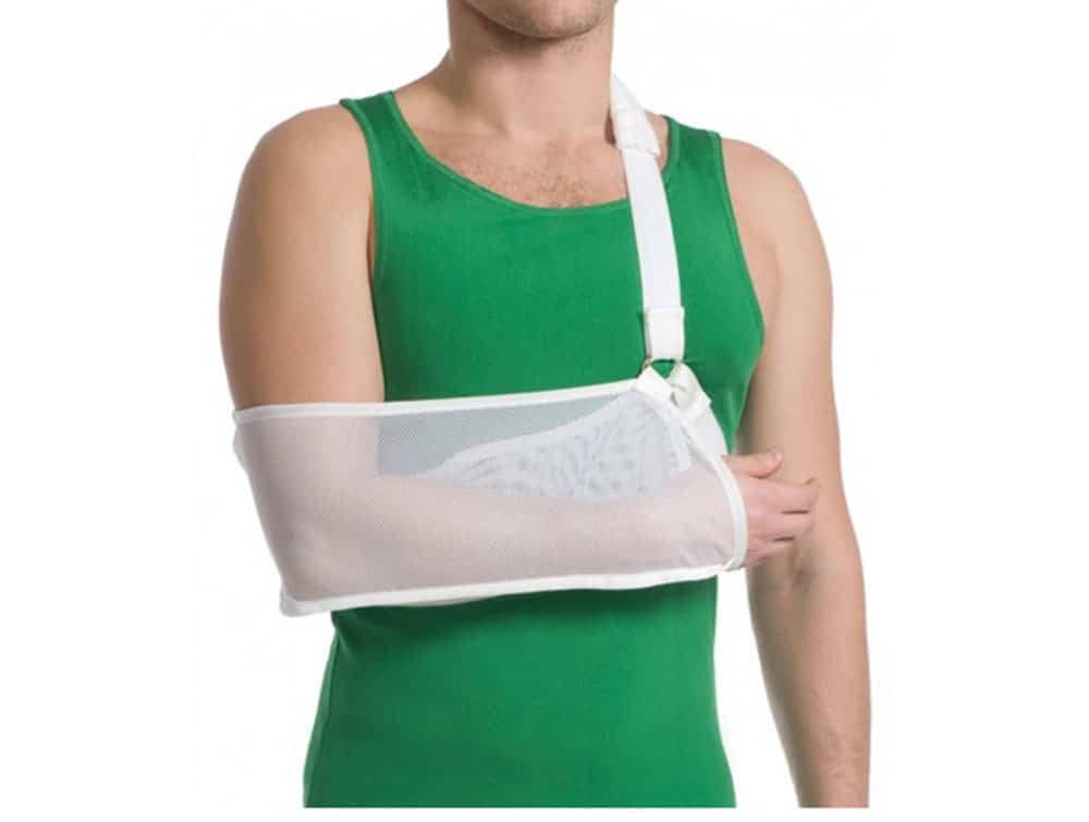 Écharpe de soutien du bras en maille 