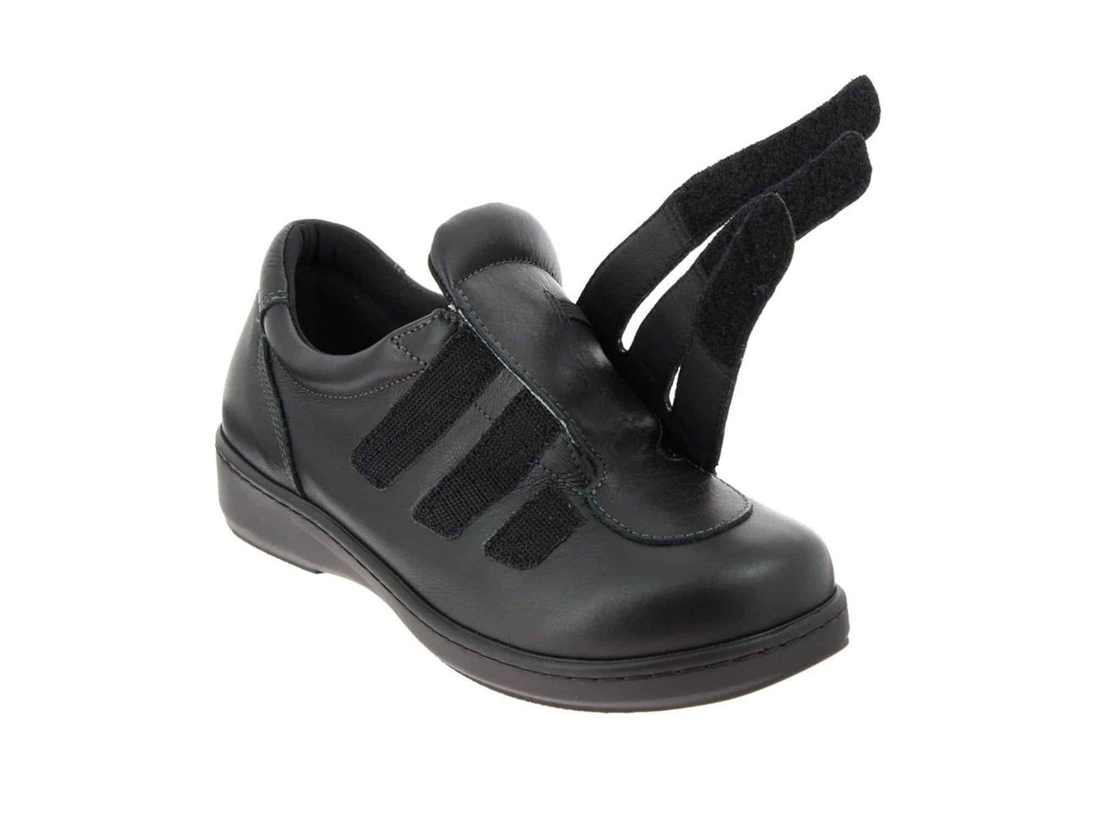 Chaussure pour diabétique cuir - homme et femme Aquitaine Noir