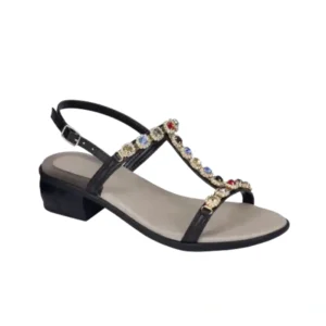 Sandale Floralie Noir Femme