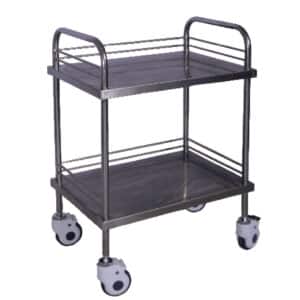 Chariot à instrument 2 plateaux sans poignée