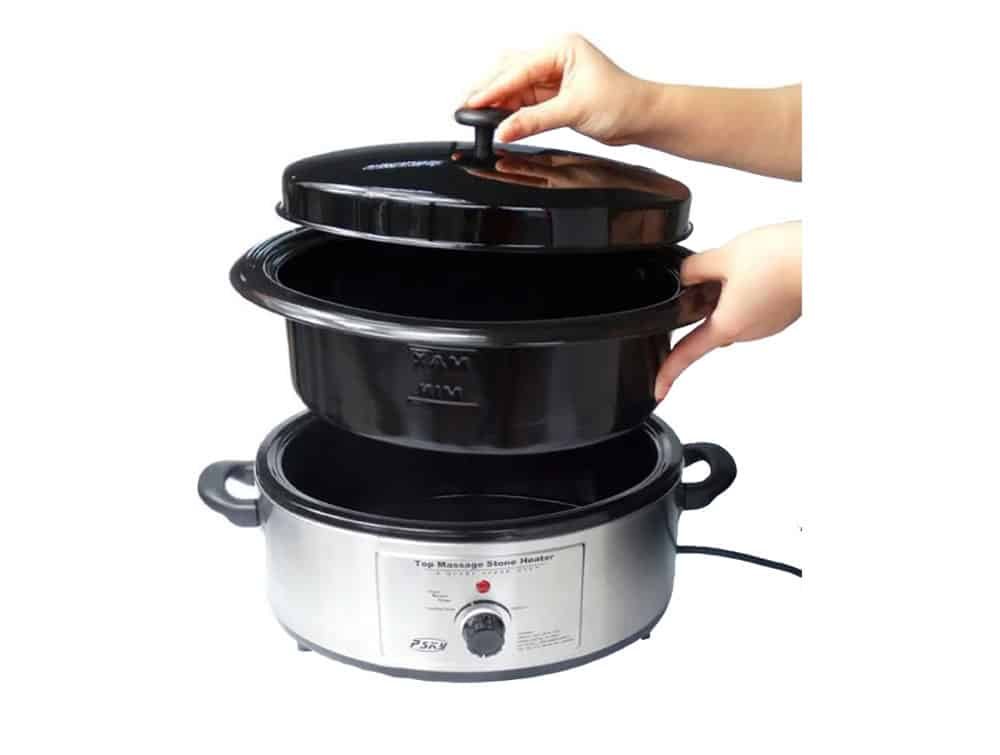 Marmite chauffante électrique pour pierres
