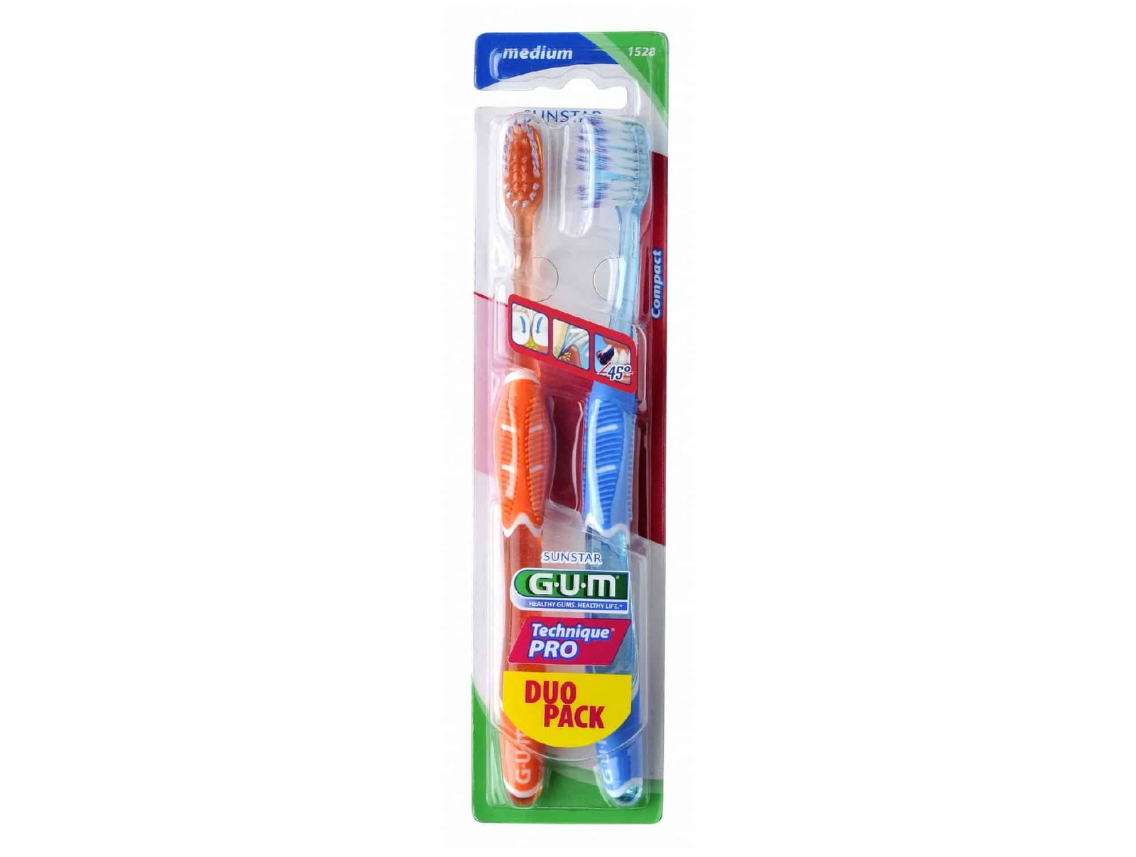 Duo Pack brosses à dents technique pro, souple GUM®