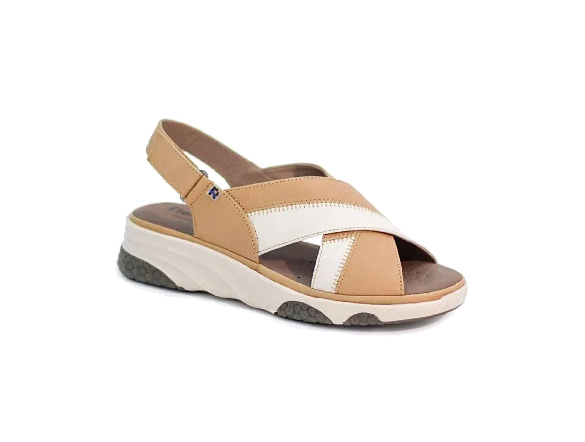 Sandale Flex & Go Natur Beige/Blanc