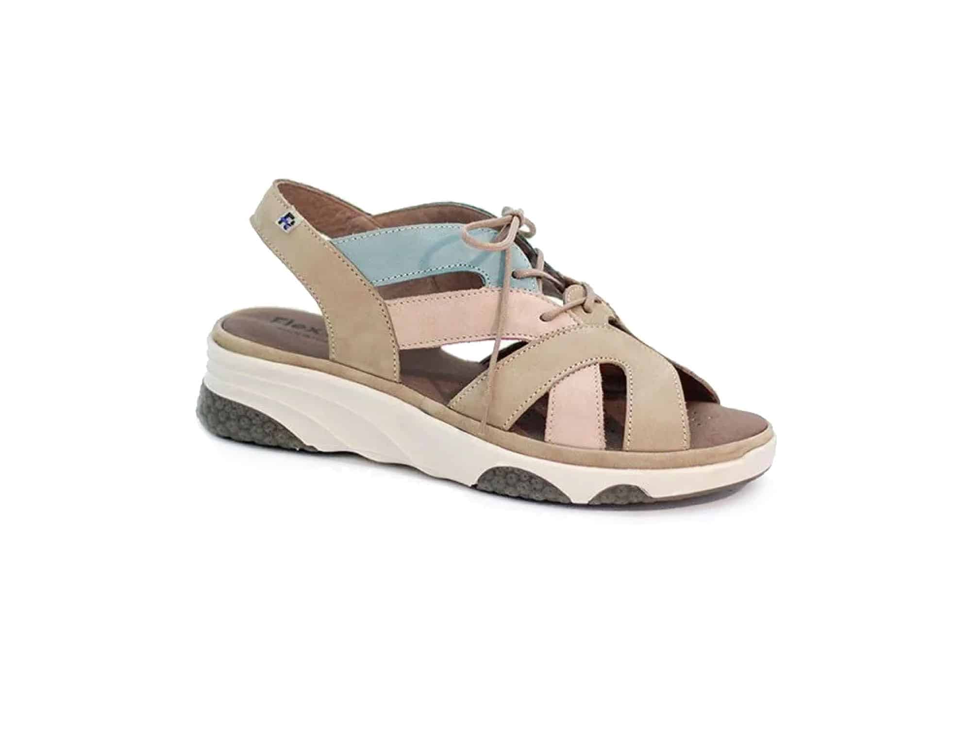 Sandale-Flex-&-Go-NUB-Beige-Bleu