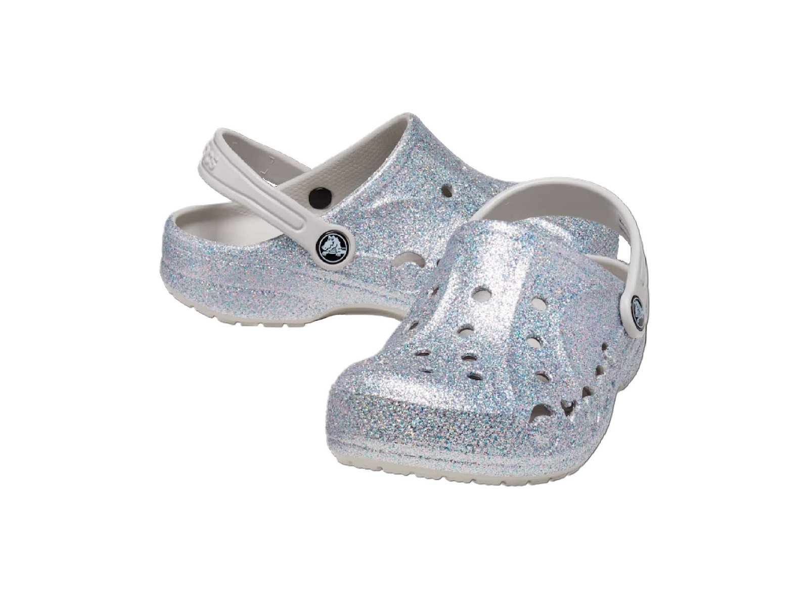 Sabot Crocs Baya Glitter Argent