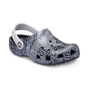 Sabot-Crocs-Classic-Topographic-Bleu