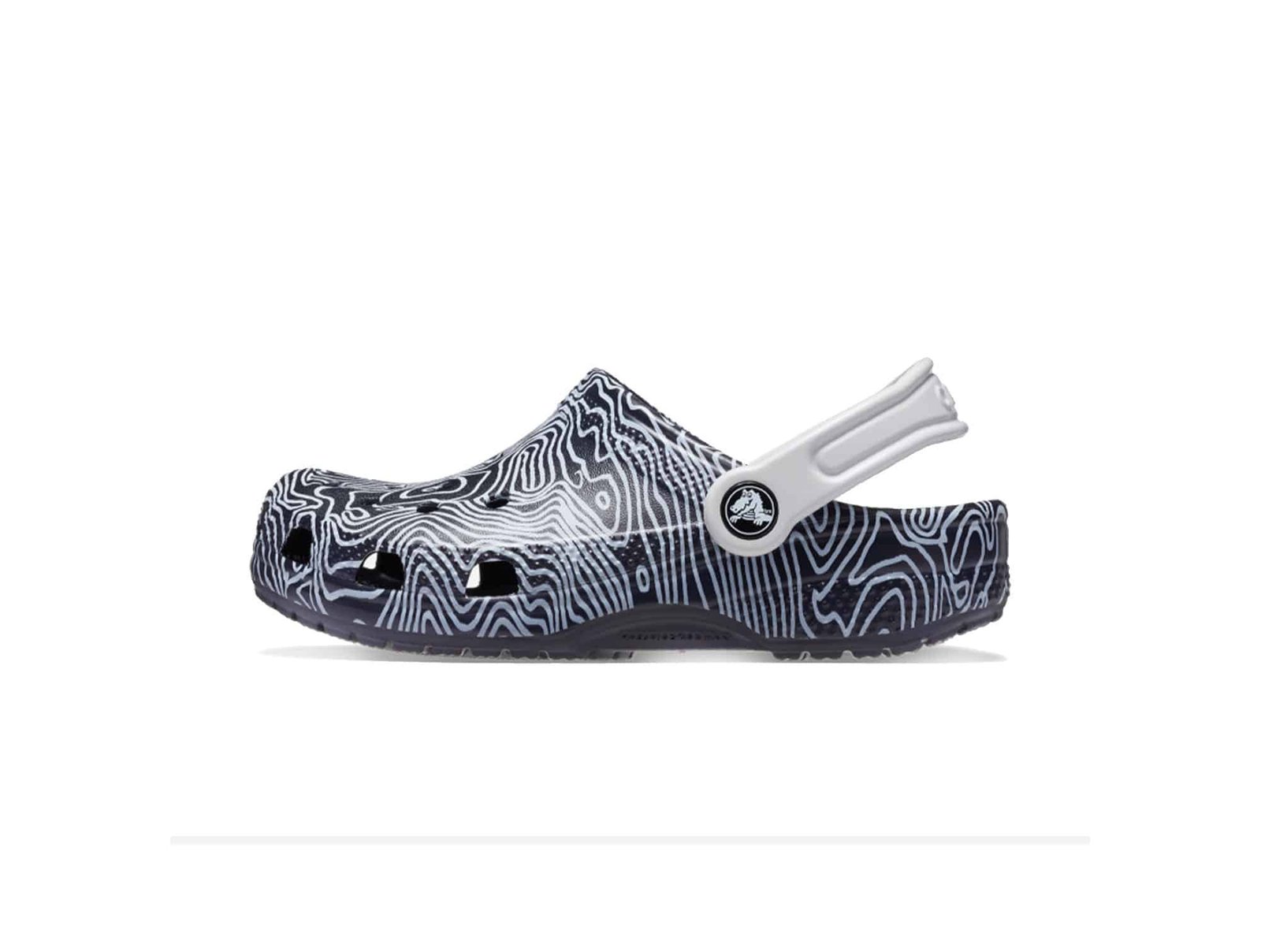 Sabot Crocs Classic Topographic Bleu