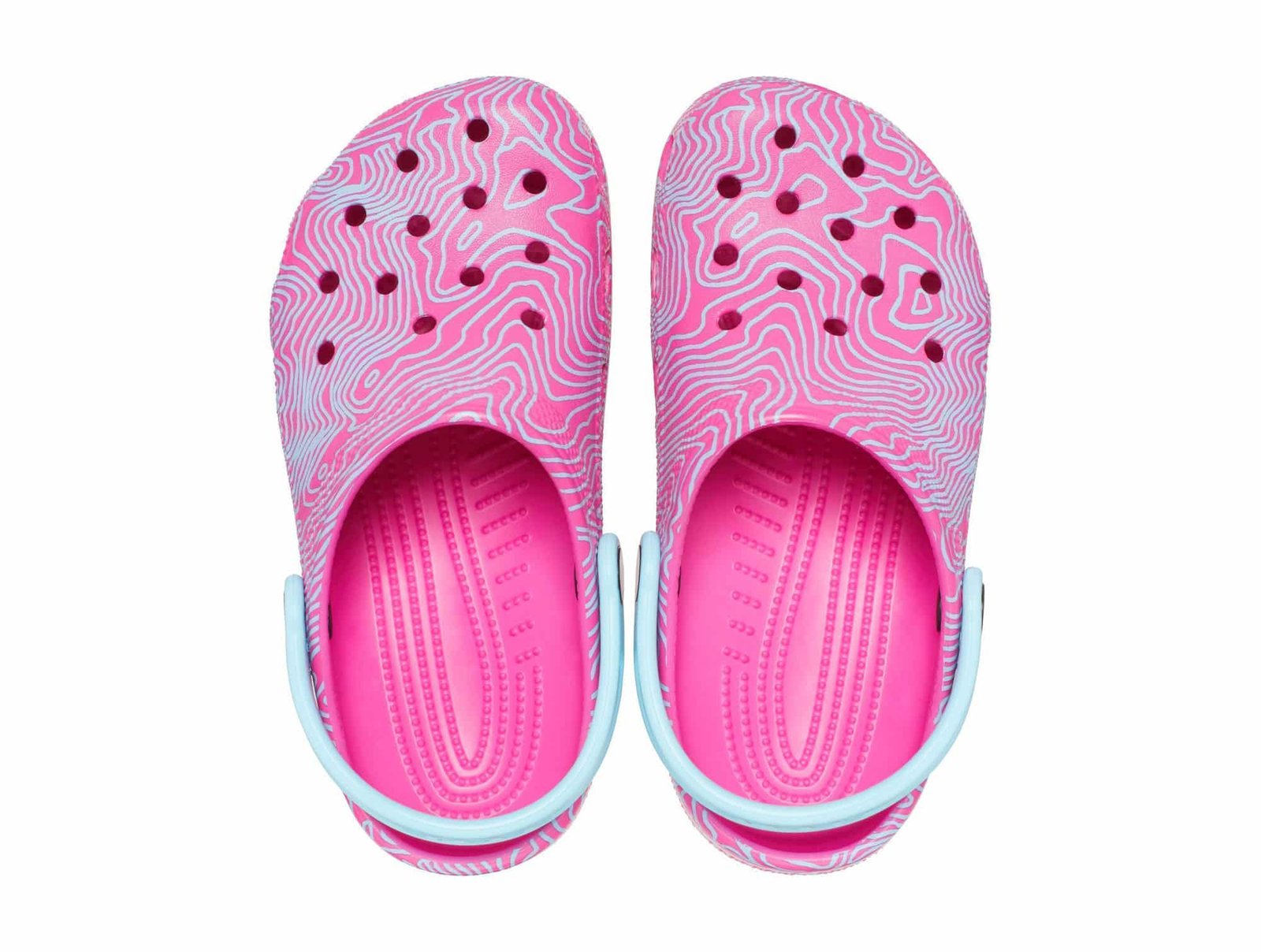 Sabot Crocs Classic Topographic Rose