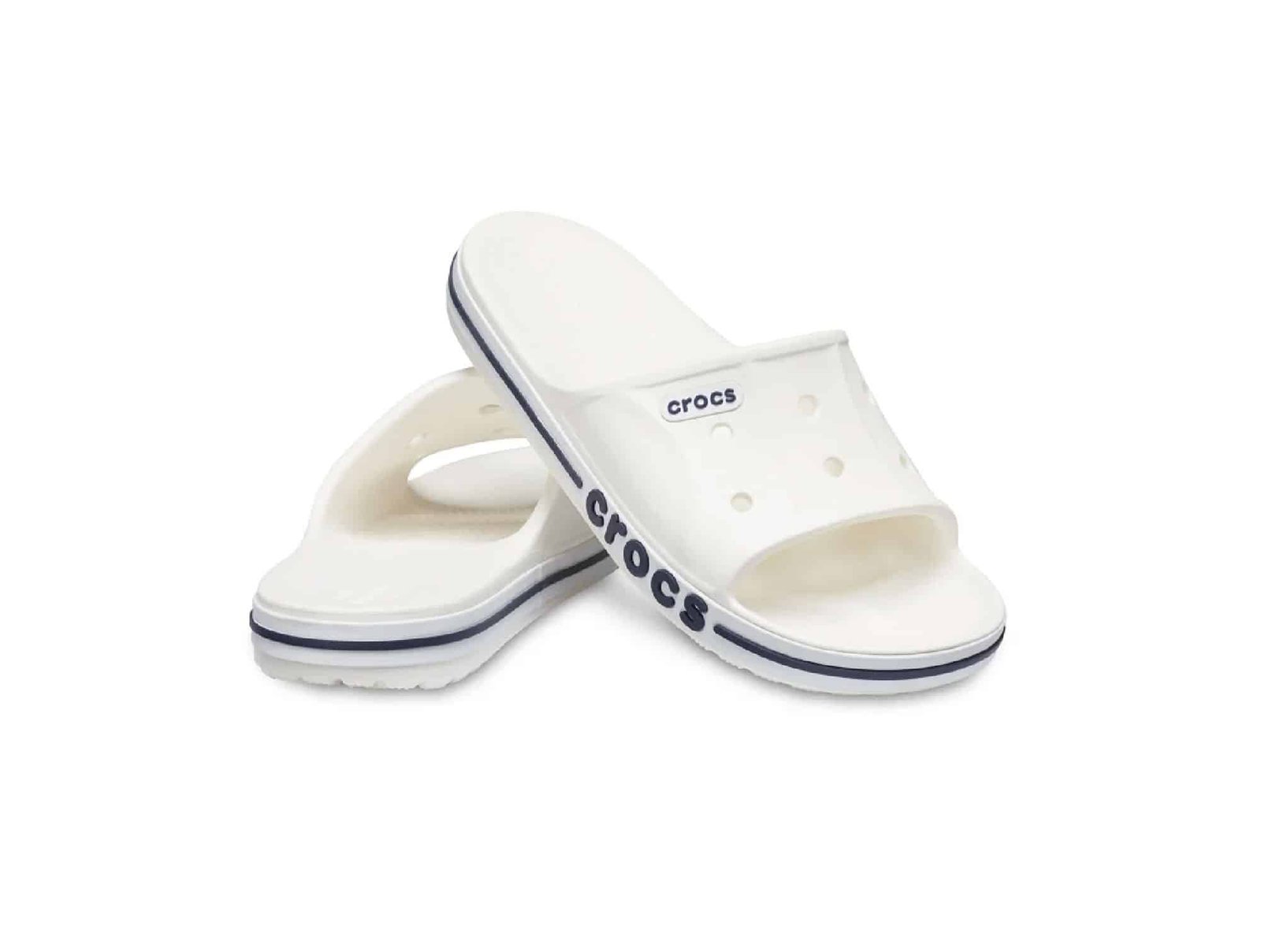 Sandale Crocs Bayaband Slide Blanc/Bleu marine