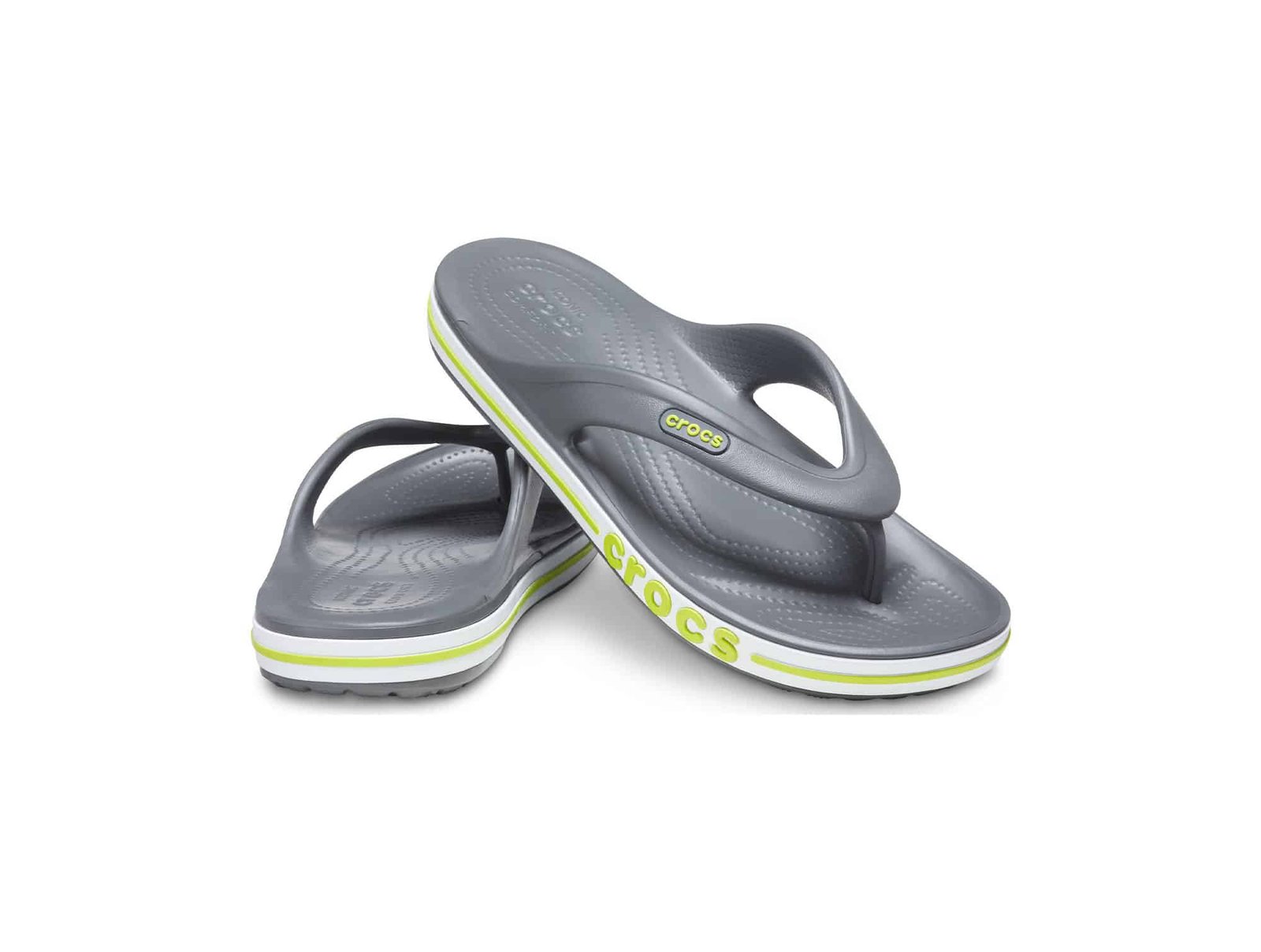 Sandale Crocs Bayaband Flip Gris et Vert