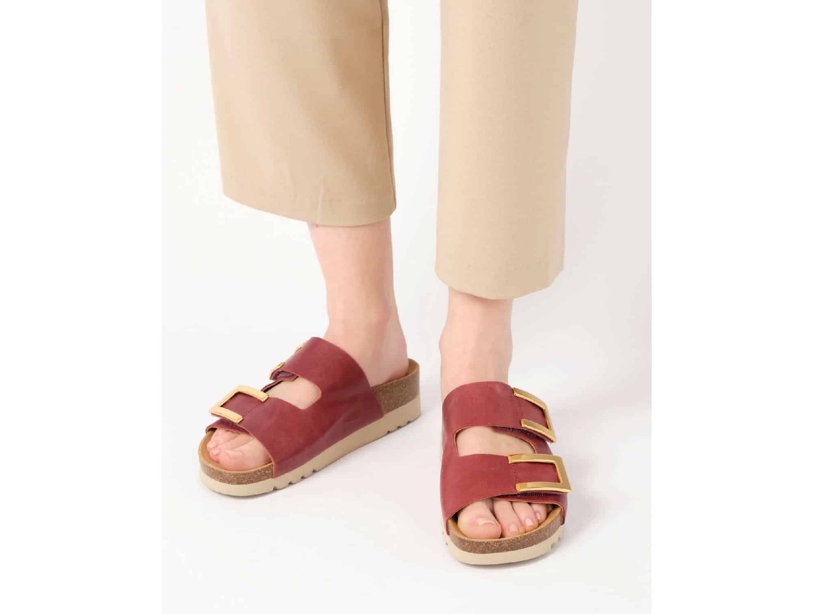 Sandales Monterey 2 Straps Framboise