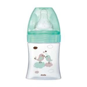 Biberon Verre 150mL tétine ronde 3 vitesses Oiseaux