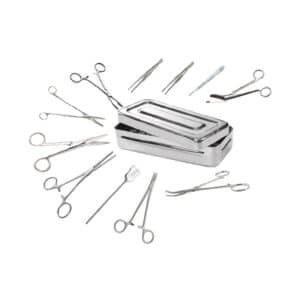 Boîte à 24 instruments en inox pour petite chirurgie