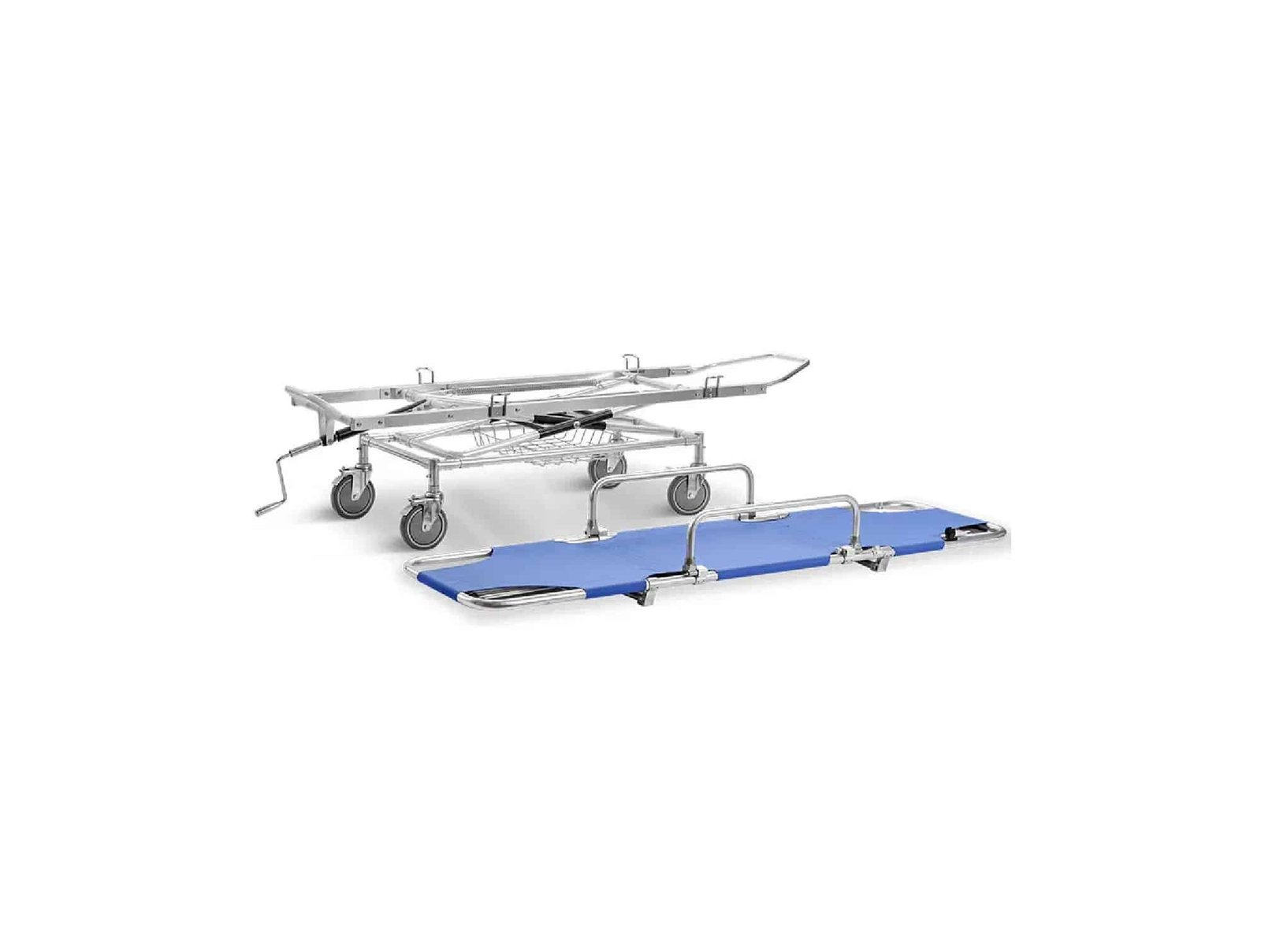 Brancard roulant en aluminium