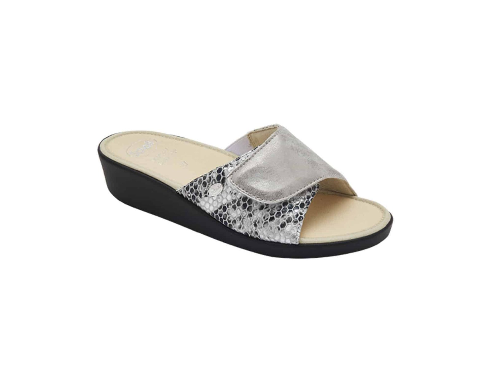 Sandale Ledel-Silver