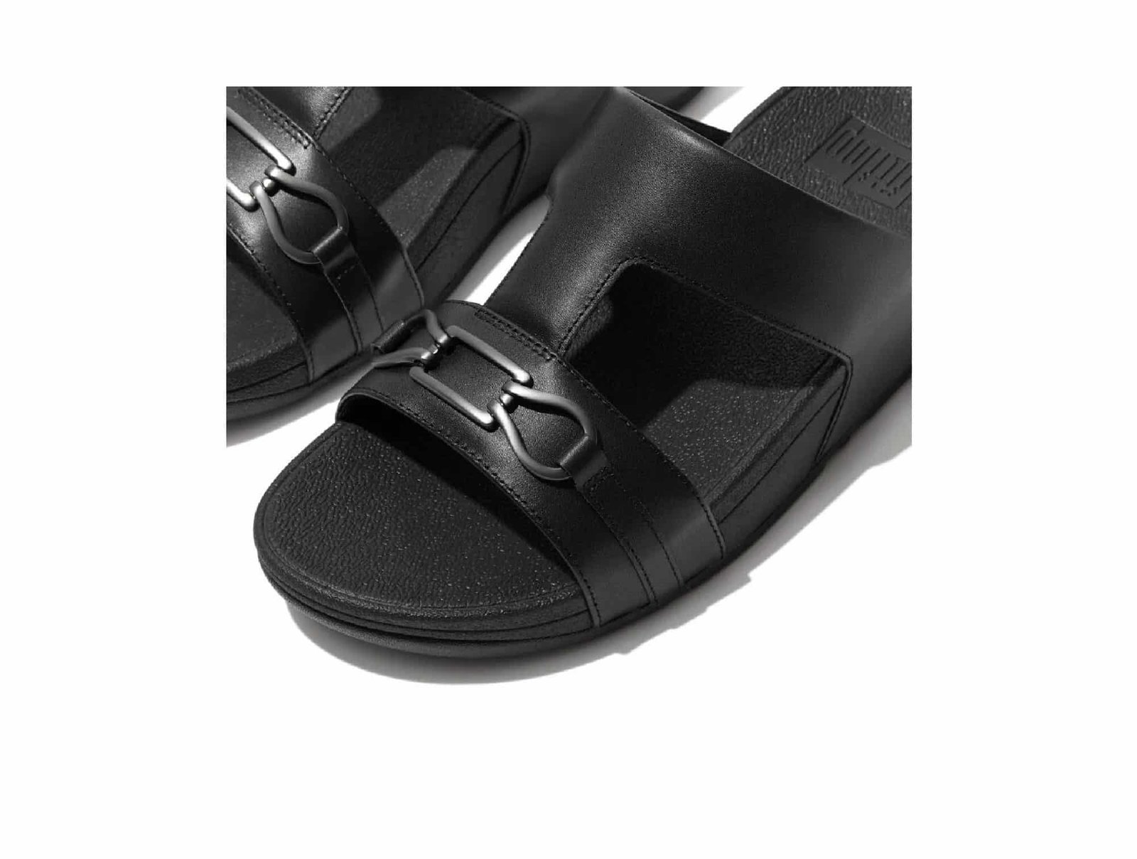 Sandales Hallye Chaîne Leather noir 
