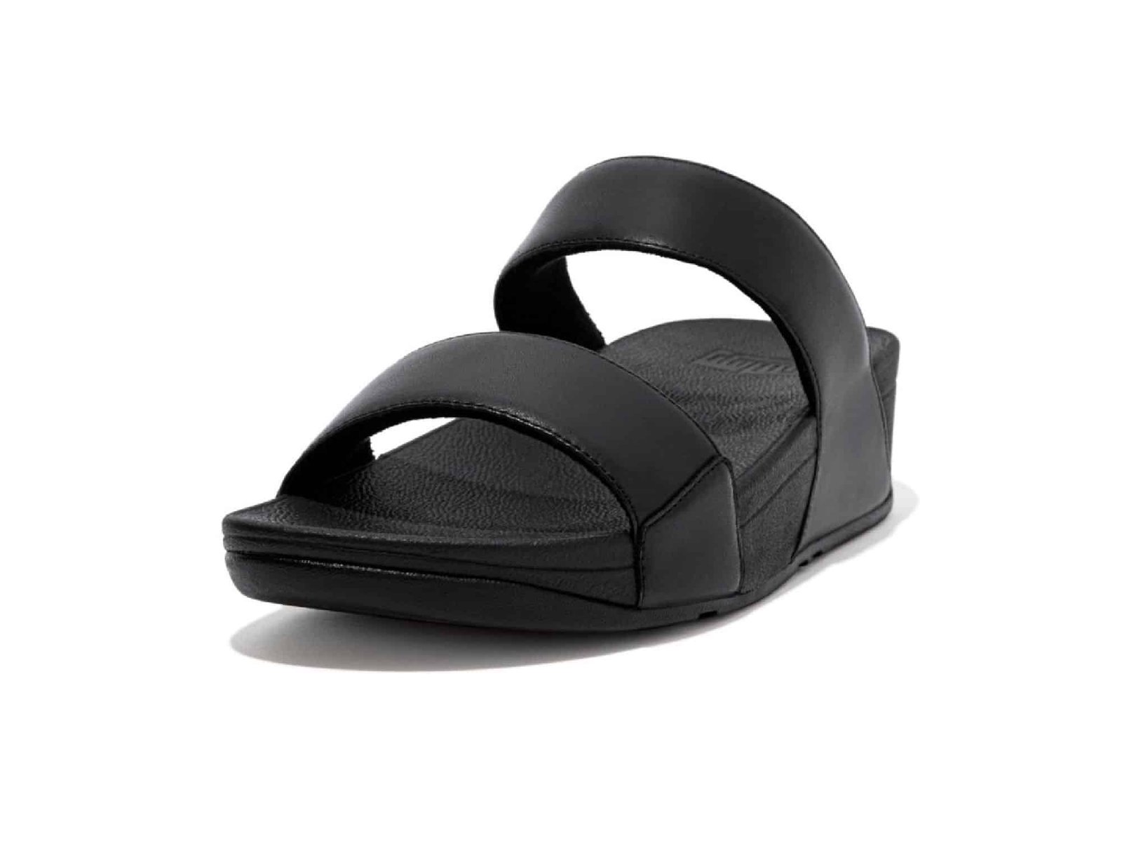 Sandales Lulu Leather Slides noir