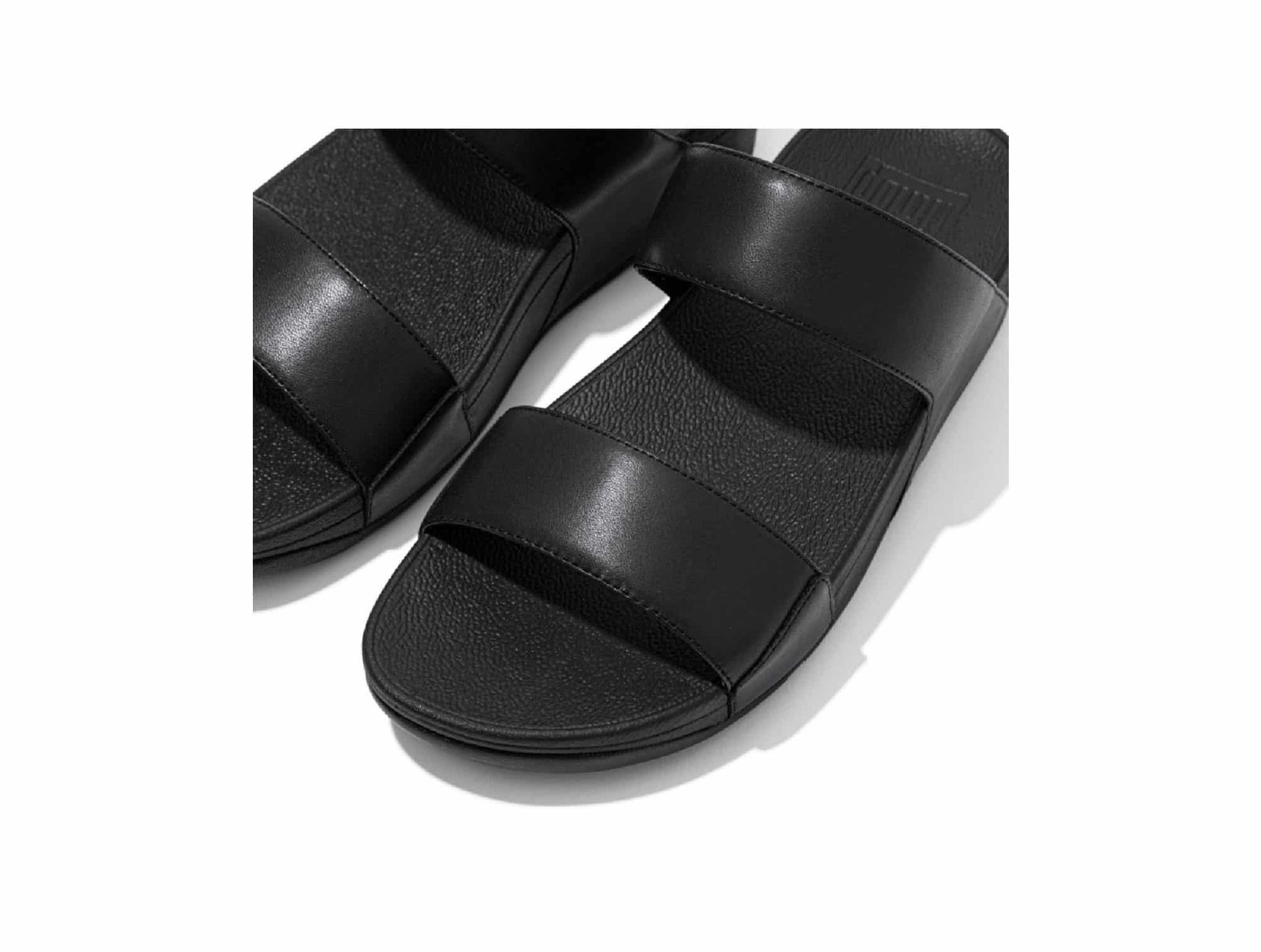 Sandales Lulu Leather Slides noir