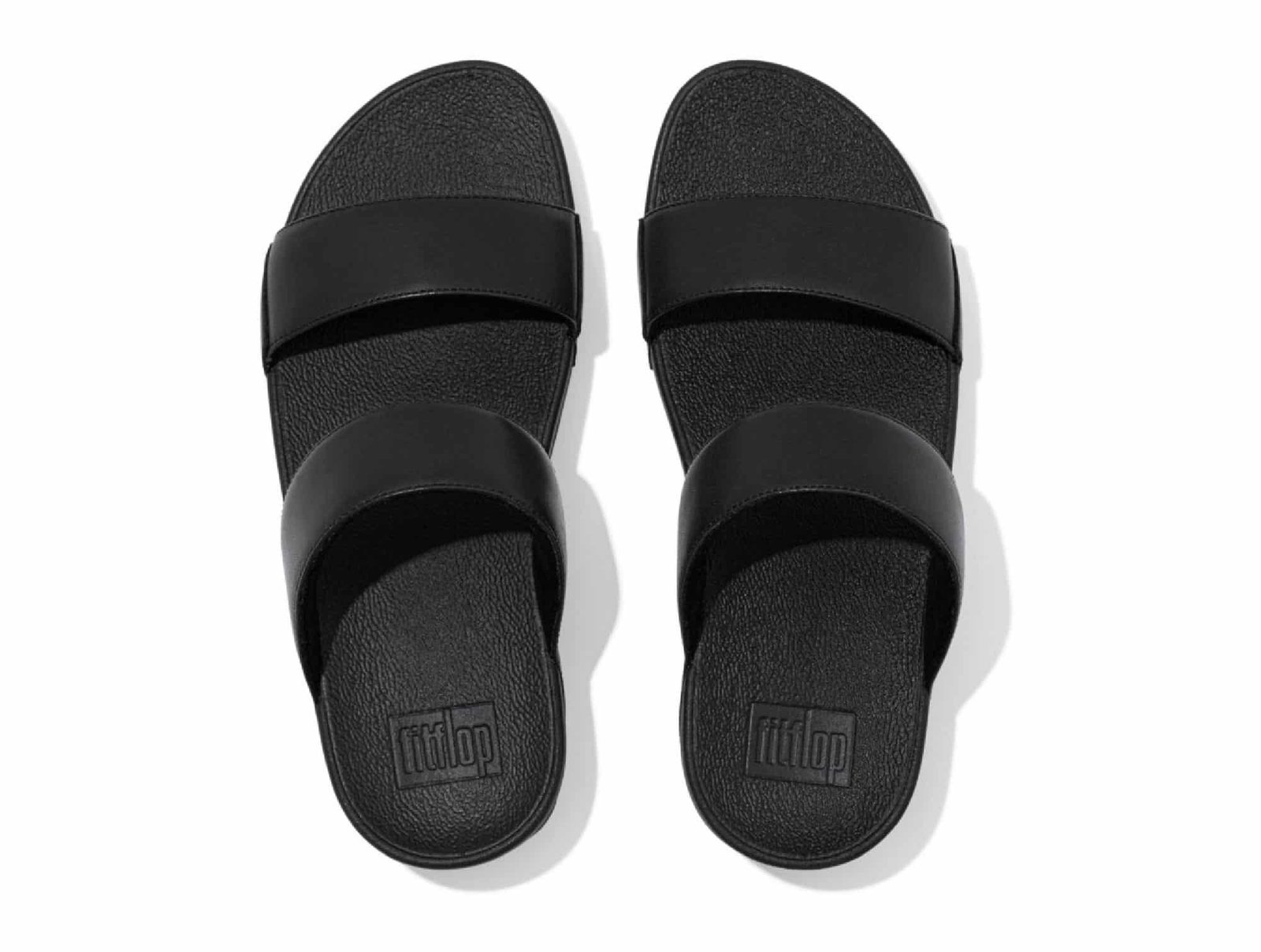 Sandales Lulu Leather Slides noir