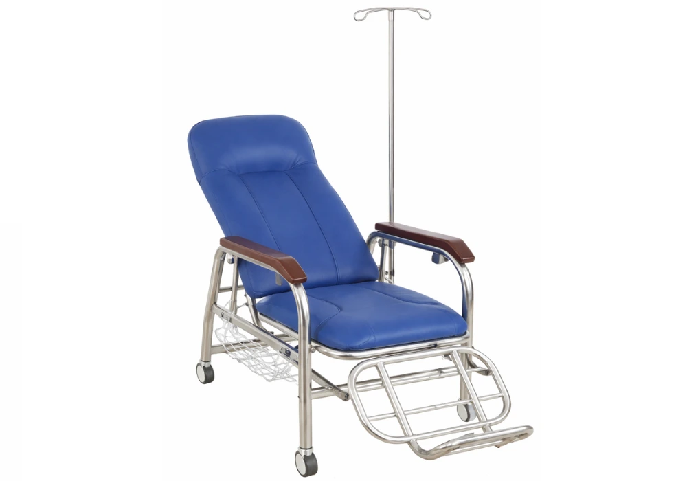 Fauteuil de traitement, prélèvement, transfusion & transfert avec roue