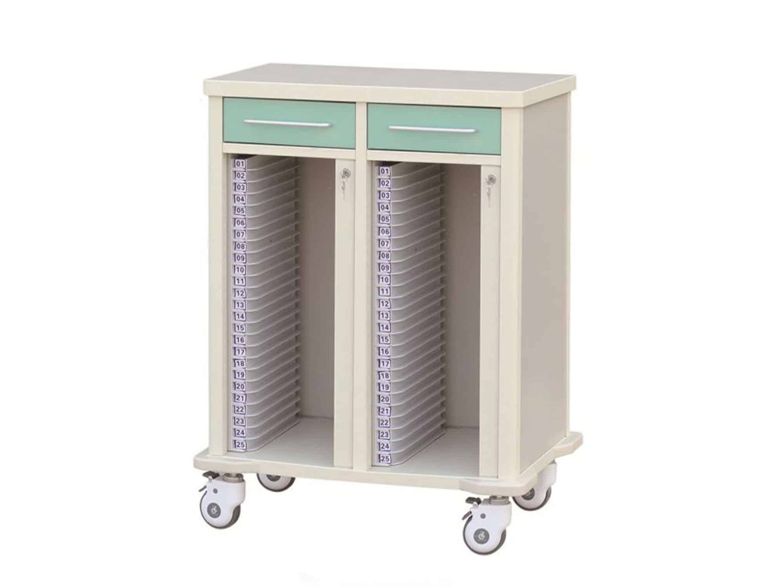 Chariot-de-stockage-pour-dossiers-médicaux