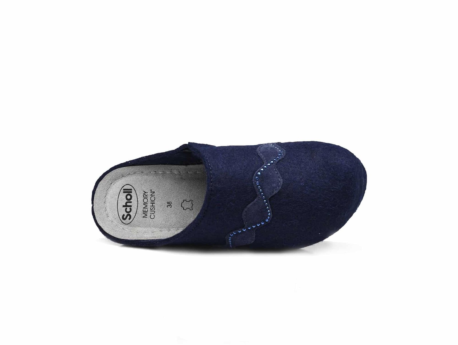Mule Inverness Strass bleu marine