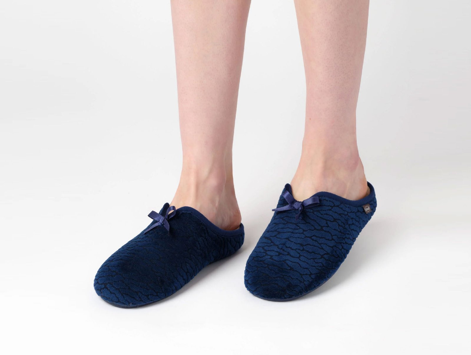 Pantoufle Rachele PrntMicro4 Bleu marine