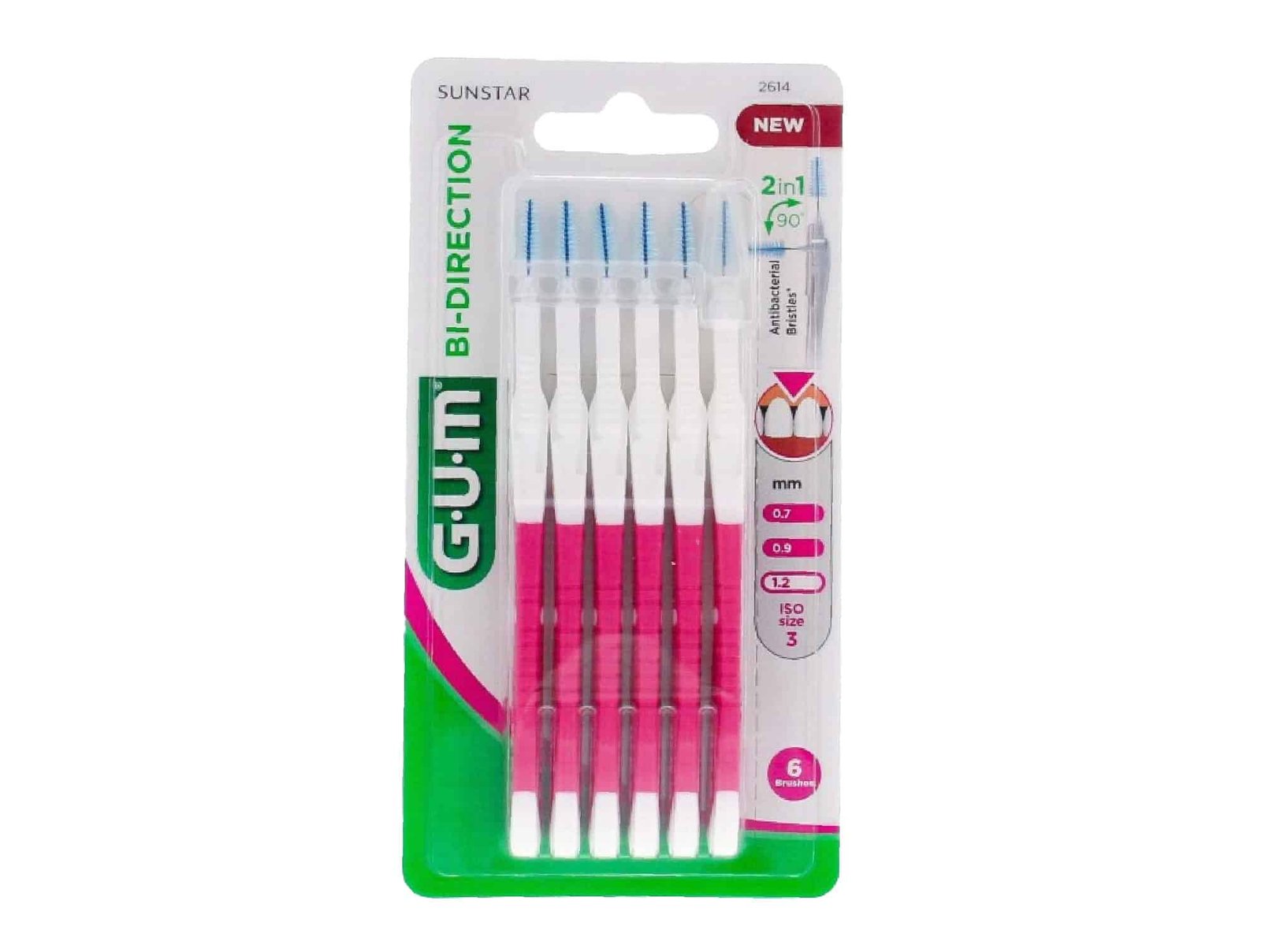 Manche 6 unités avec brossette fine (1,2mm)