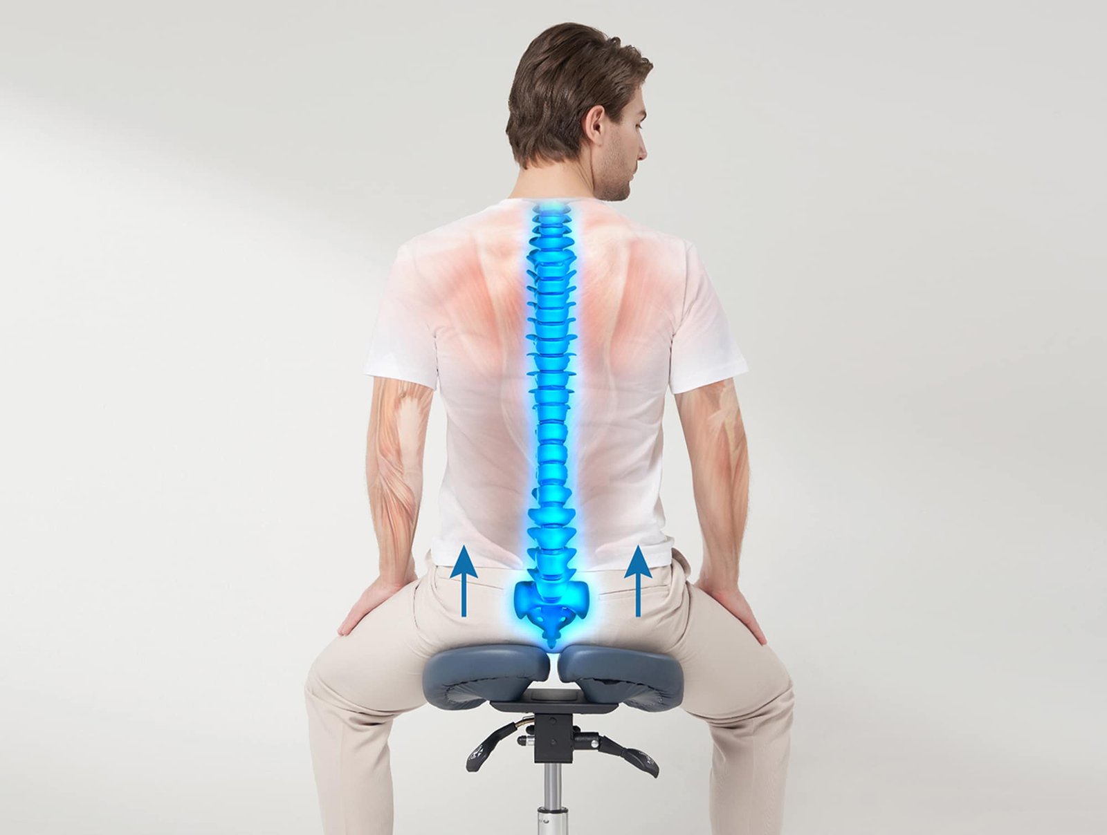 Tabouret à selle ergonomique