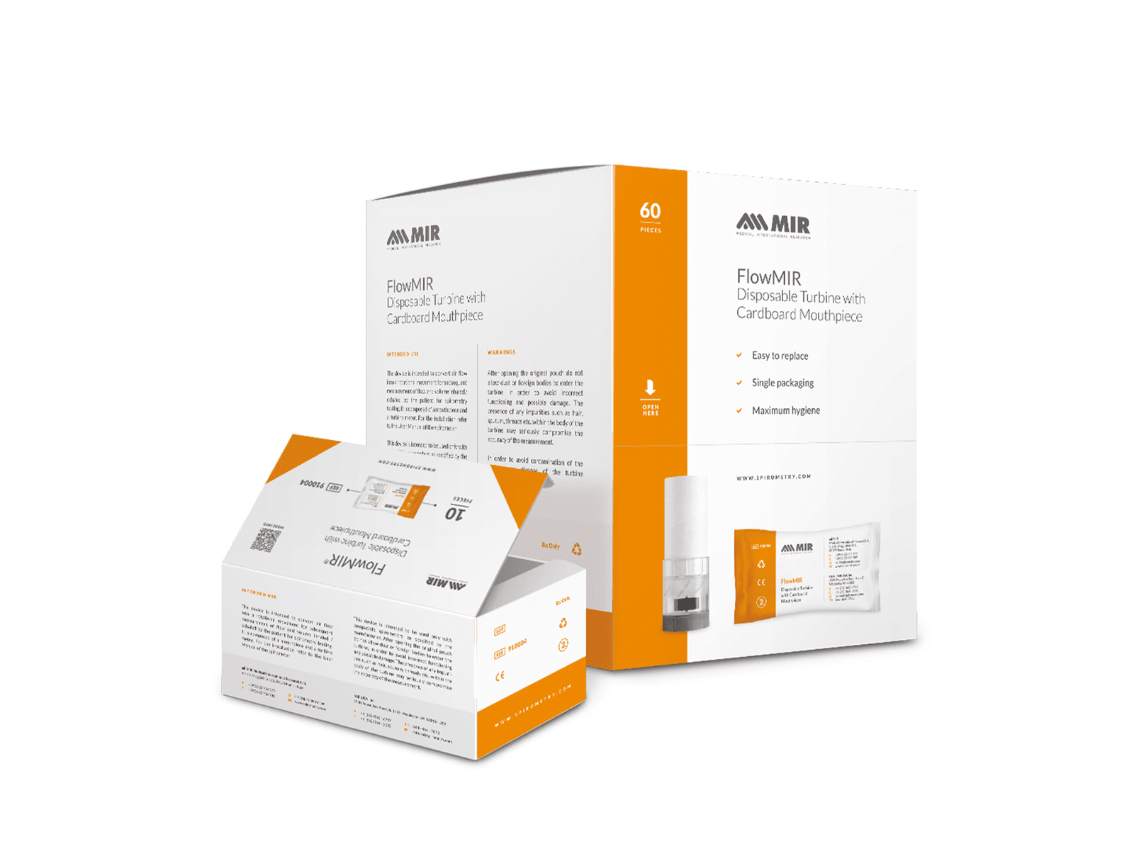 Flowmir – Turbine Digital Mono-Patient, 60 Unités