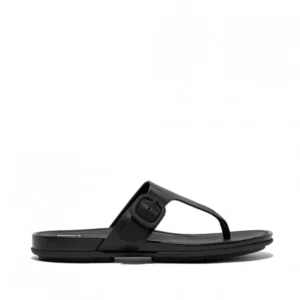 Tong En Cuir Trakk II Avec Boucle Noir