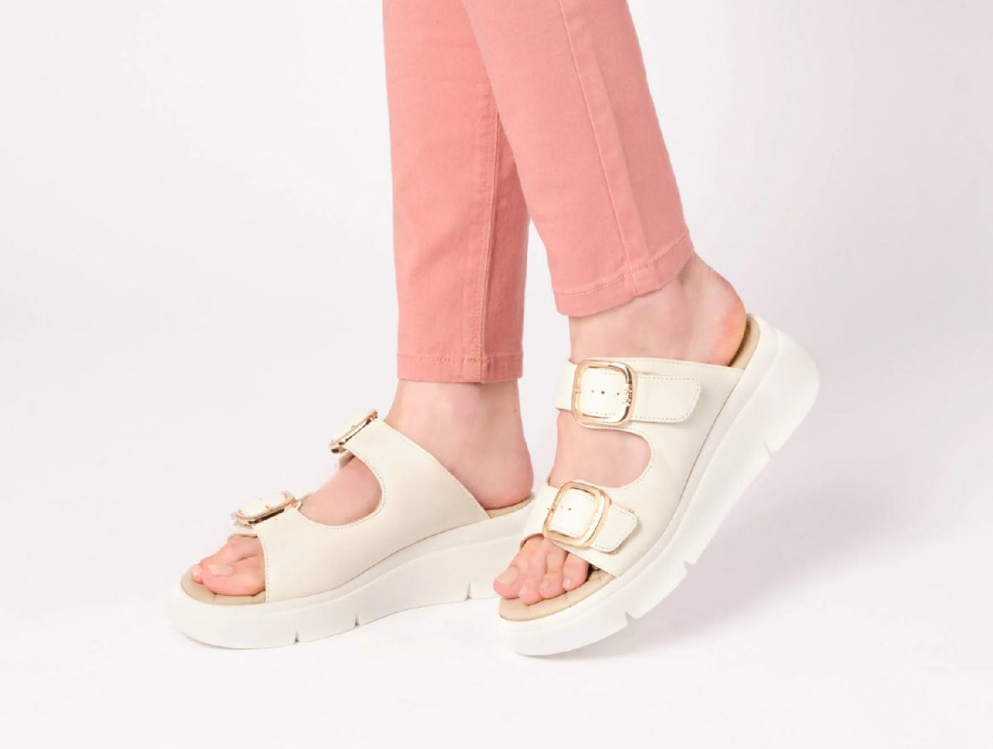Sandale Bali Buckle 2 Straps Blanc