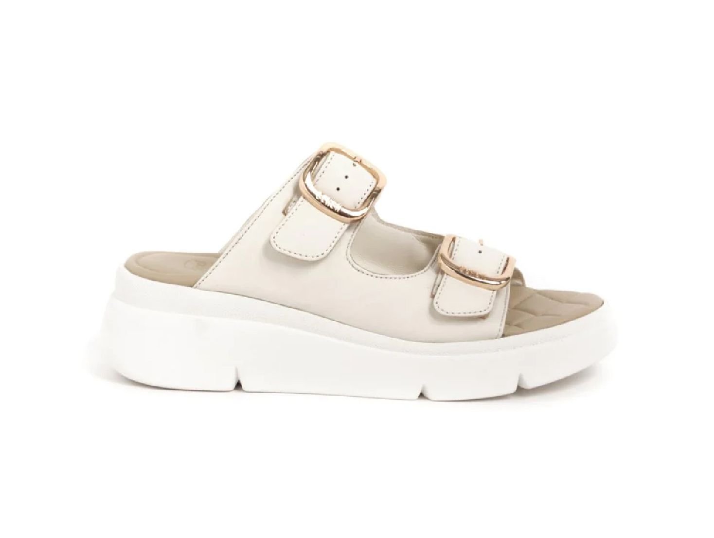 Sandale Bali Buckle 2 Straps Blanc