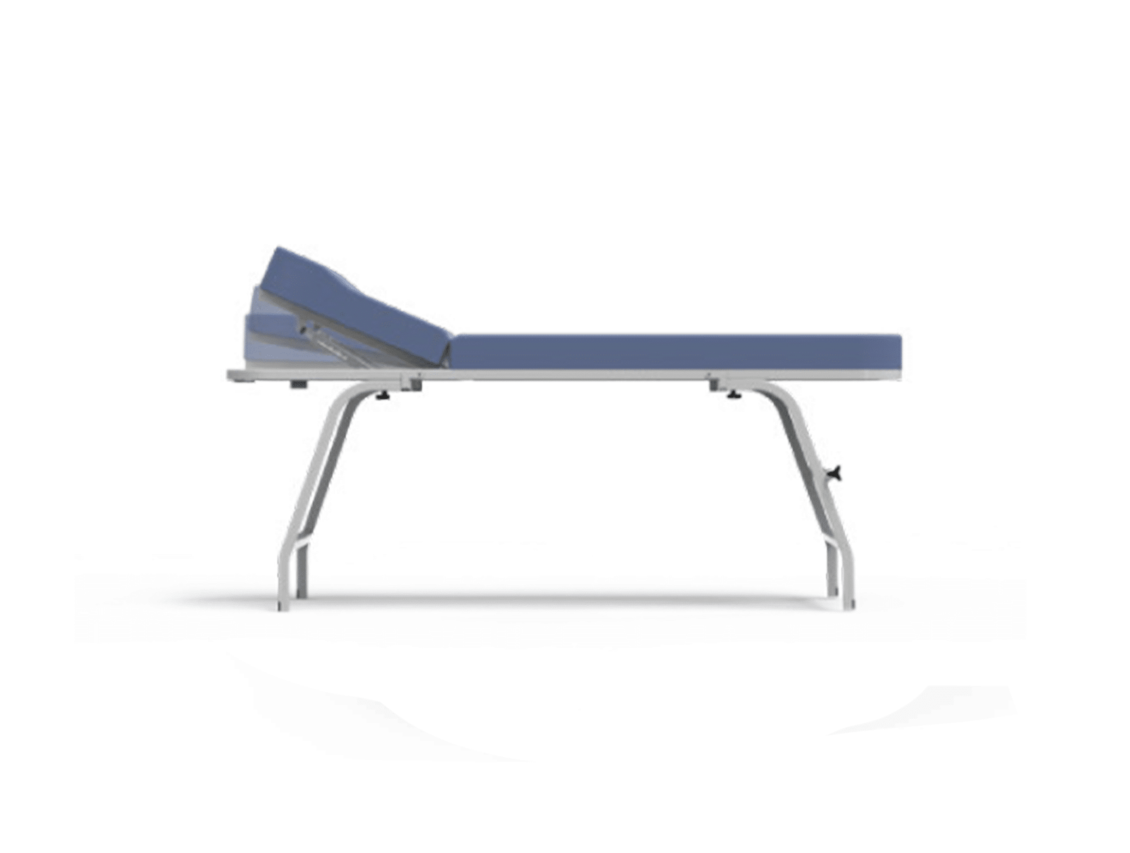 Table d’Examen Métallique Avec Repose-tête Réglable et Pied Pliable