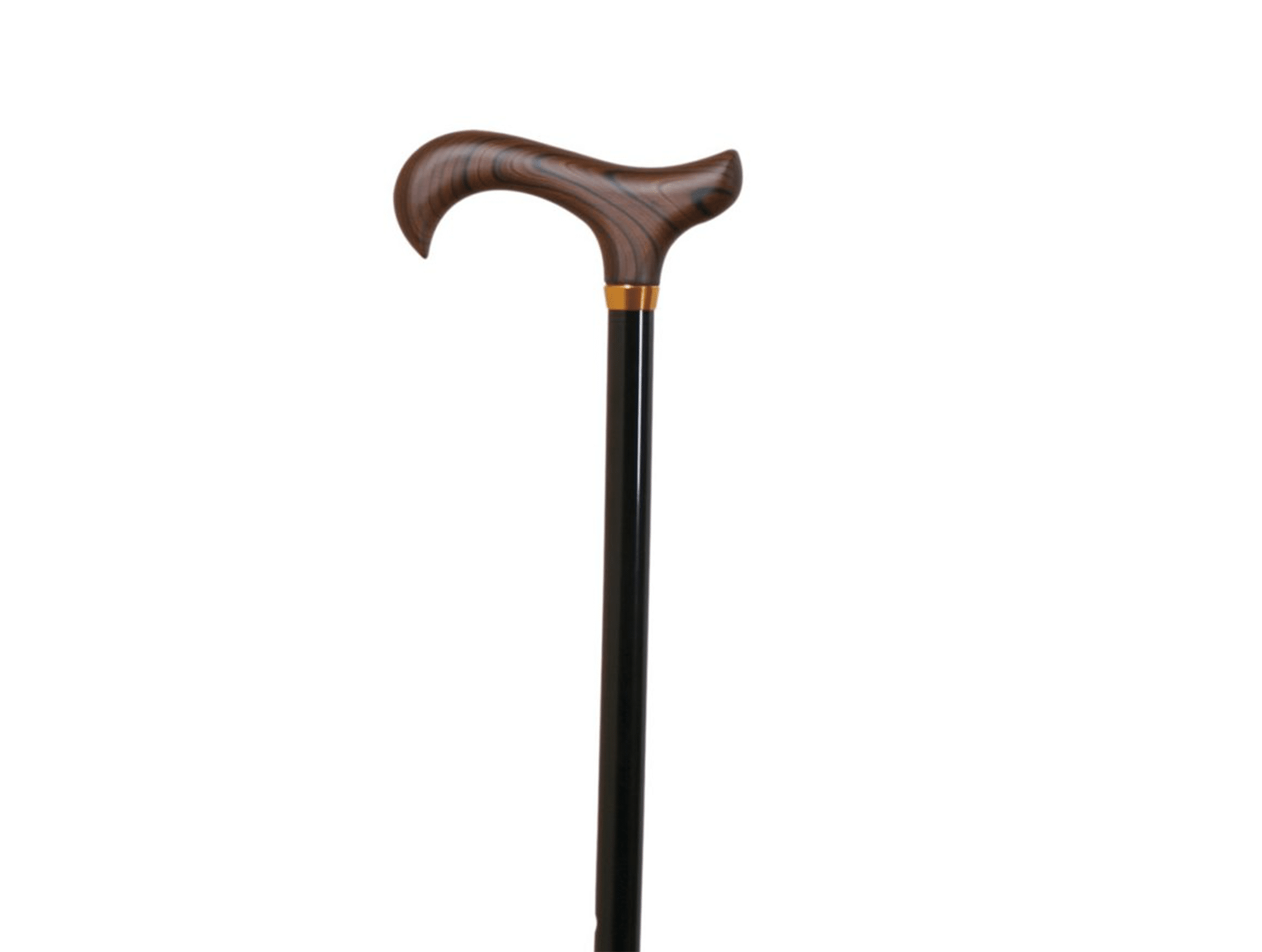 Canne-réglable-en-aluminium-noir-et-avec-manche-en-bois