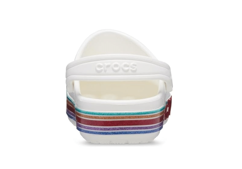 Sabot Crocs Bayaband Glitter Blanc