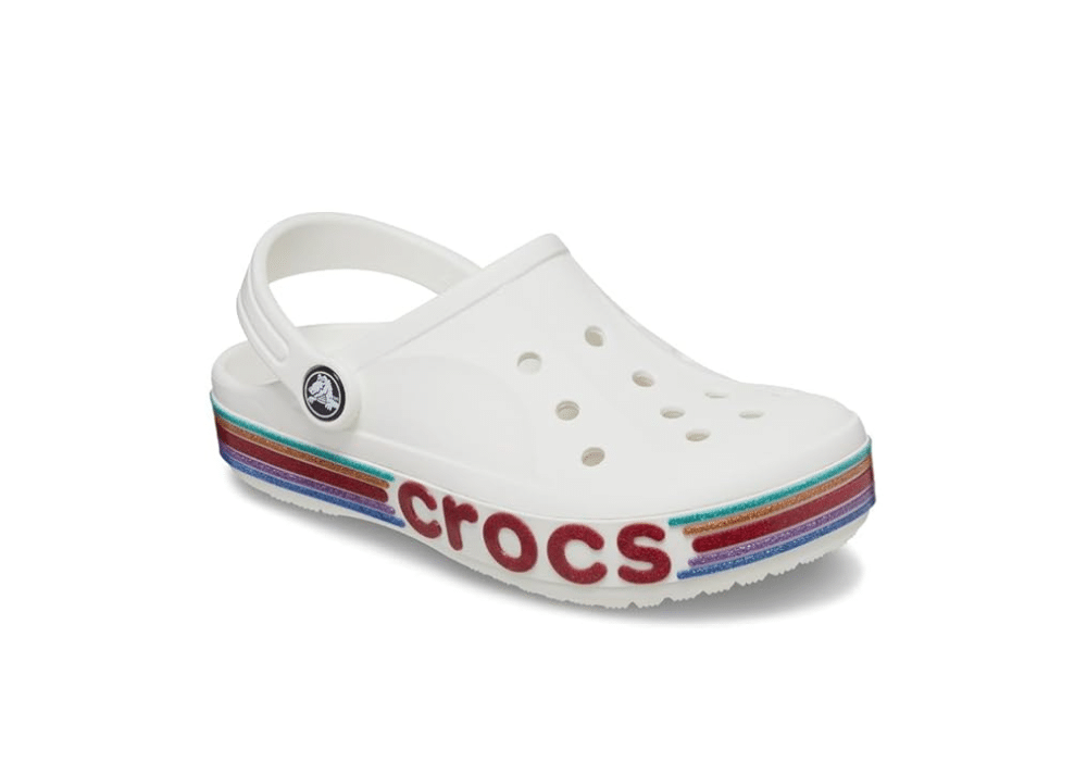 Sabot crocs Bayaband Rainbow Gletter blanc (5)