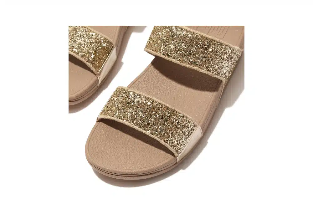 Sandale Lulu Glitter Slide Beige