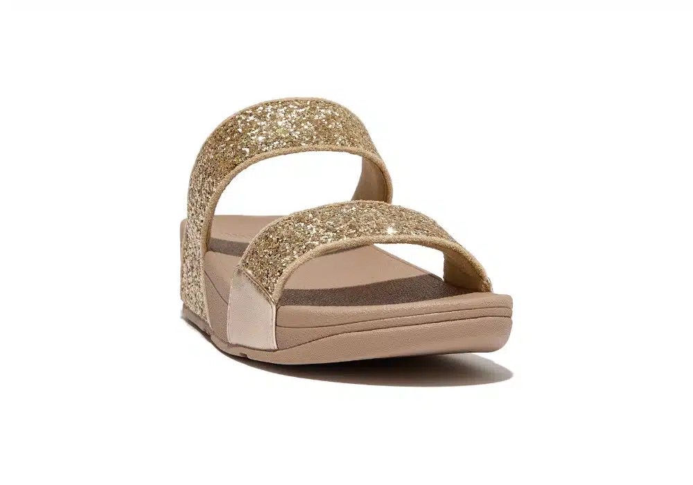 Sandale Lulu Glitter Slide Beige