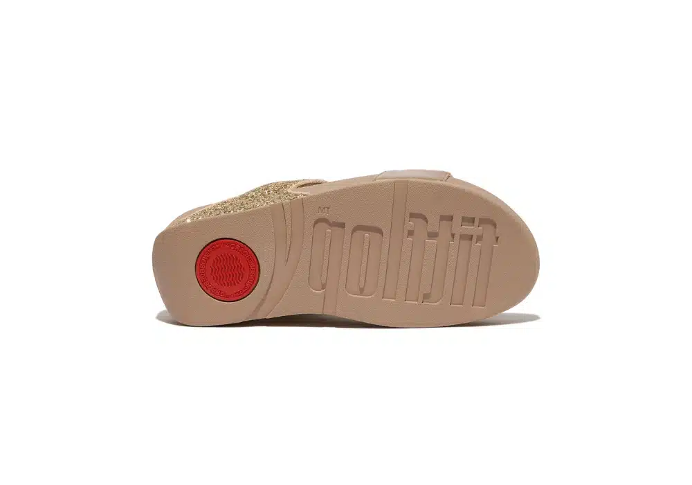 Sandale Lulu Glitter Slide Beige