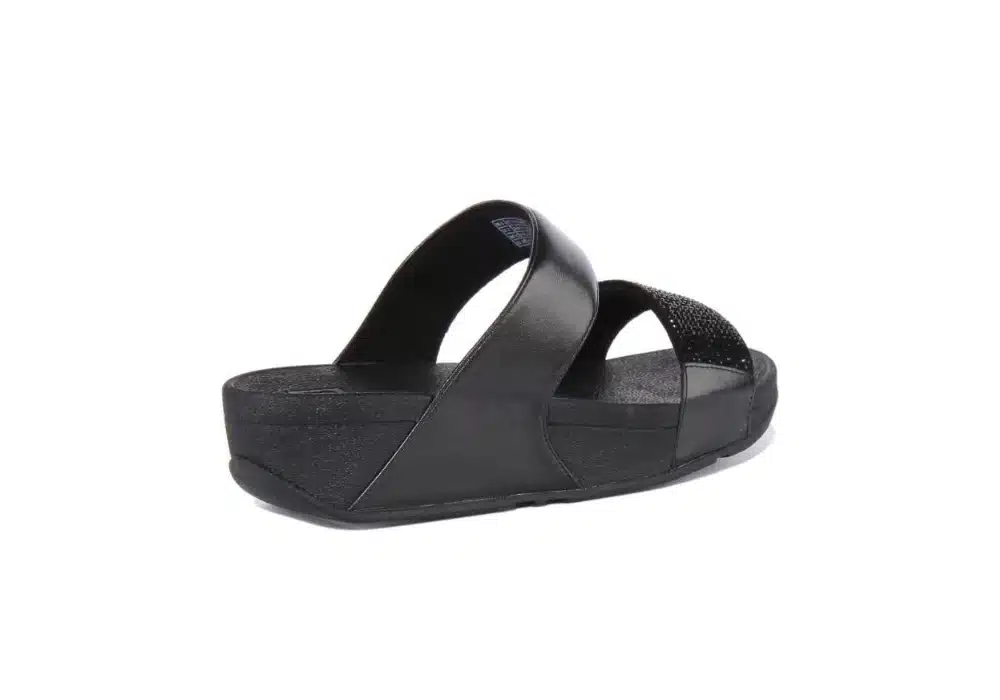 Sandale lulu Crystal slide Noir