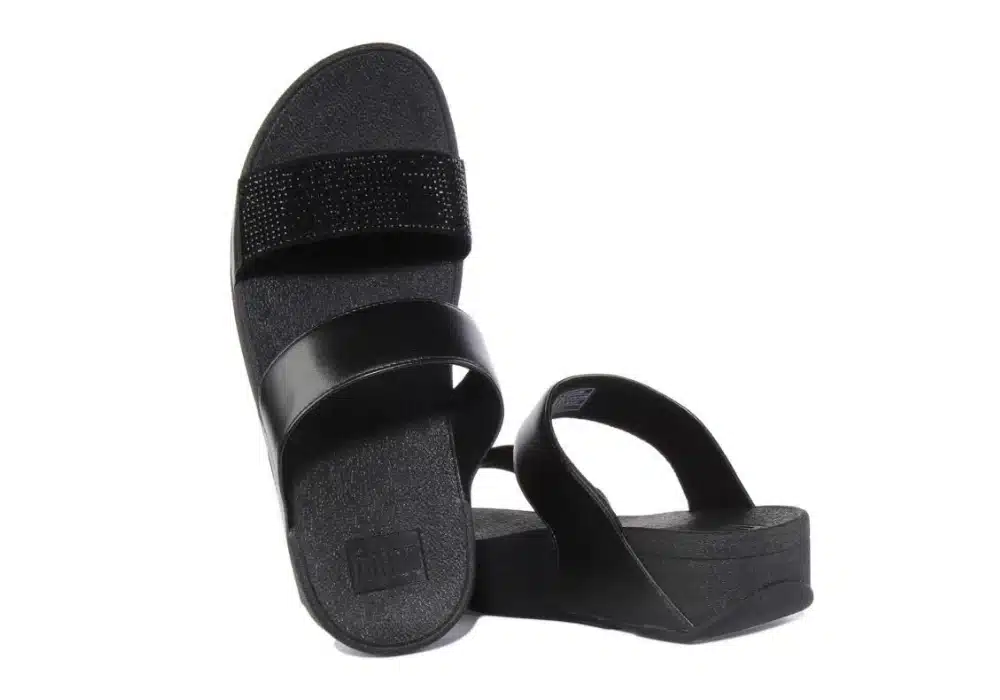 Sandale lulu Crystal slide Noir