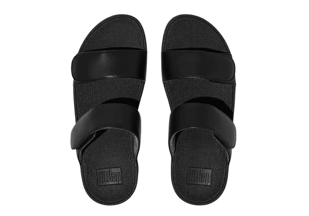 Sandale lulu slide en cuir Noir