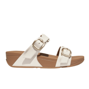 Sandale lulu slide en cuir blanche (2)
